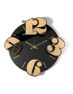 Arti & Mestieri-Orologio da parete Benguiat nero/crystal luxe nero