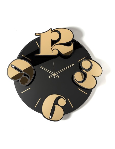 Arti & Mestieri-Orologio da parete Benguiat nero/crystal luxe nero