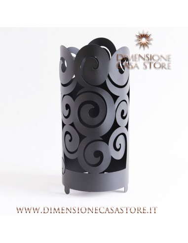 Arti & Mestieri - Portaombrelli di design Riccioli-nero Ø 23x51H