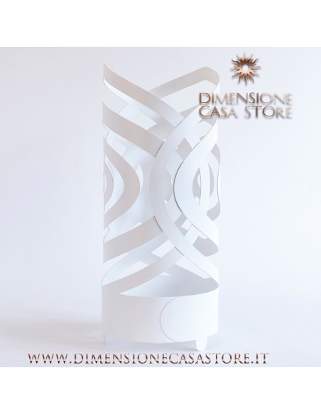 Arti & Mestieri - Portaombrelli moderno Optical-bianco Ø 23x54H