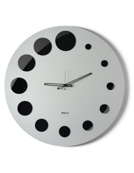 Arti & Mestieri-Orologio da parete Bodoni alluminio 62 x 70 cm di altezza - ∅ cm 24 quadrante