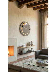 Arti & Mestieri-Orologio da parete Bodoni alluminio 62 x 70 cm di altezza - ∅ cm 24 quadrante 2