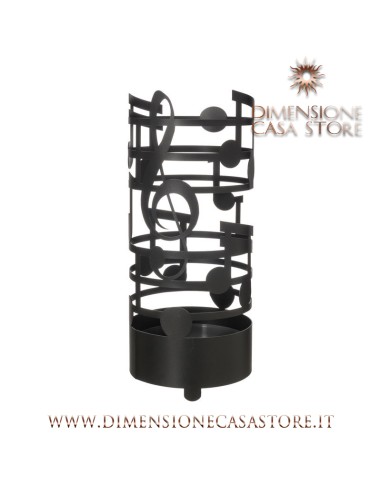 Arti & Mestieri - Moderno portaombrelli di design Note Musicali-Diametro-nero 23 cm x altezza di 54 cm
