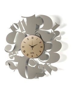 Arti & Mestieri-Orologio da parete Diana fango/velour luxe bronzo cm 62x70H- Ø24 quadrante