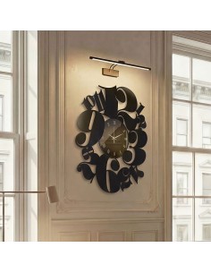 Arti & Mestieri-Orologio da parete Diana fango/velour luxe bronzo cm 62x70H- Ø24 quadrante 2