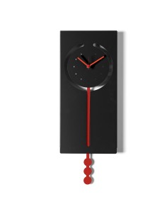Arti & Mestieri - Orologio a pendolo Omega-20x53h cm-nero/ rosso