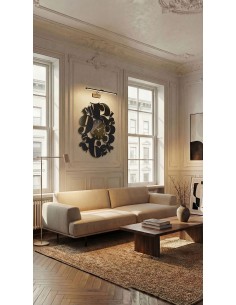Arti & Mestieri-Orologio da parete Diana nero/crystal luxe nero cm 62x70H- Ø24 quadrante 2