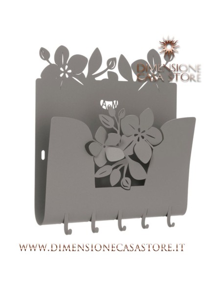 Arti & Mestieri - Cassetta portachiavi moderna Fior di Loto-fango 28 x 5 x 24 cm di altezza