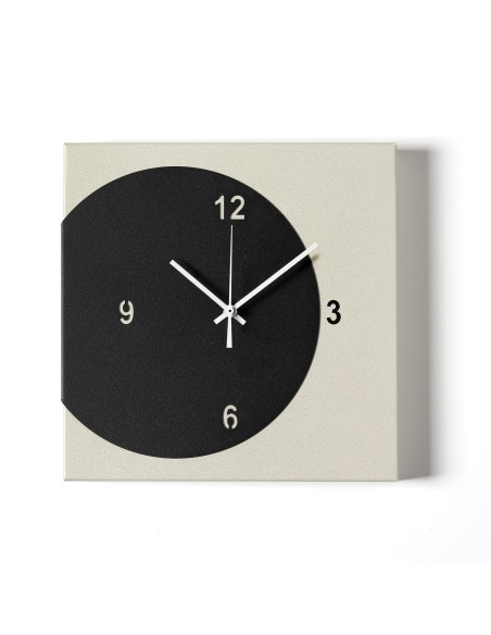 Arti & Mestieri - Orologio di design minimal Ecleo-avorio/nero cm 28x28H