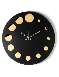 Arti & Mestieri-Orologio da parete minimal Formula nero Ø70 cm
