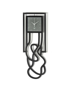 Arti & Mestieri-Orologio da parete particolare Magma nero cm 30x85H
