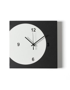 Arti & Mestieri - Orologio di design minimal Ecleo-nero/bianco marmo cm 28x28H 2