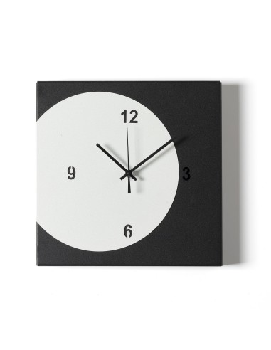 Arti & Mestieri - Orologio di design minimal Ecleo-nero/bianco marmo cm 28x28H