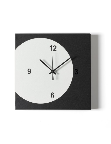 Arti & Mestieri - Orologio di design minimal Ecleo-nero/bianco marmo cm 28x28H