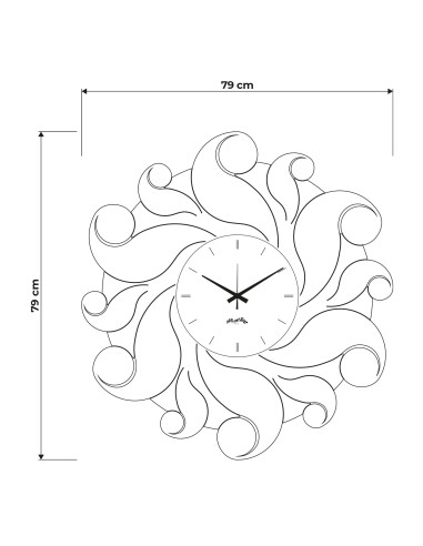 Arti & Mestieri-Orologio da parete particolare Medusa bronzo ∅ 79 cm