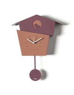 Arti & Mestieri - Orologio da parete Picchiarello-36x45h cm-ametista/mocha/ametista