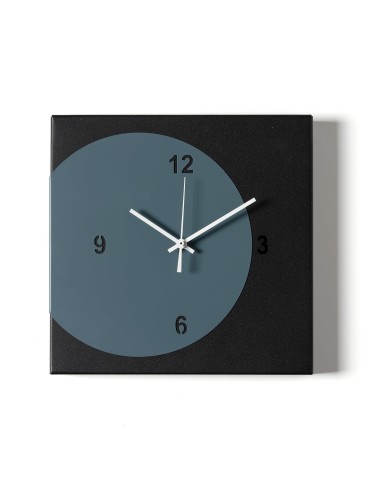 Arti & Mestieri - Orologio di design minimal Ecleo-28x28h cm-nero/petrolio