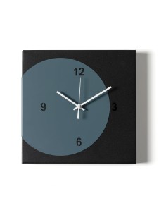 Arti & Mestieri - Orologio di design minimal Ecleo-28x28h cm-nero/petrolio
