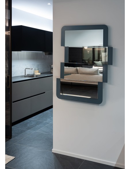 Arti & Mestieri - Specchio particolare Pixel-nero cm 63x82H