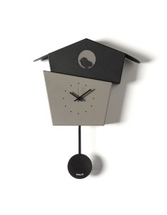 Arti & Mestieri - Orologio da parete Picchiarello-nero/fango/nero cm 36x45H