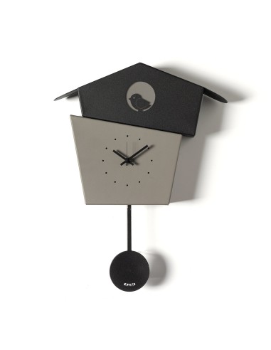 Arti & Mestieri - Orologio da parete Picchiarello-nero/fango/nero cm 36x45H