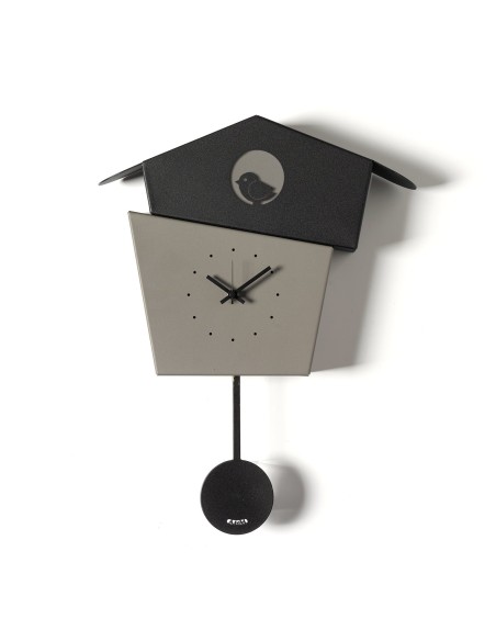 Arti & Mestieri - Orologio da parete Picchiarello-nero/fango/nero cm 36x45H