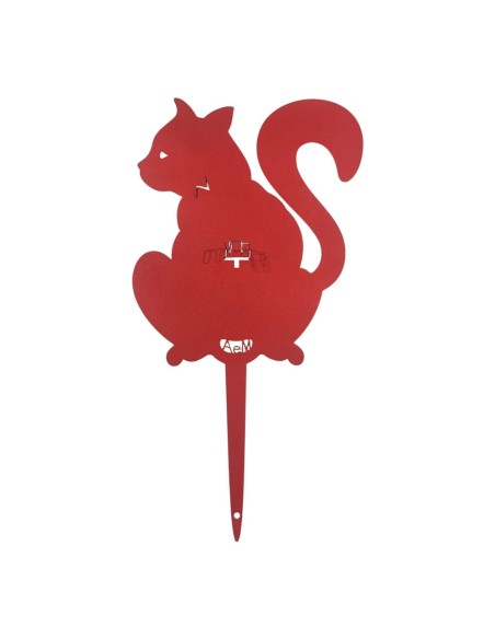 Arti & Mestieri - Porta Zampirone da Vaso Gatto Rosso