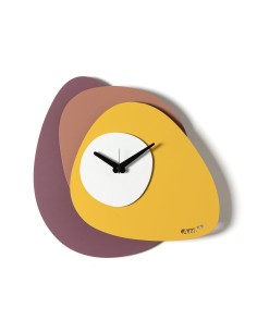 Arti & Mestieri - Orologio di design minimal Grease-35x35h cm-amtetista/mocha/ocra/bianco marmo 2