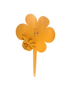 Porta zampirone APE SUL FIORE da vaso arancio