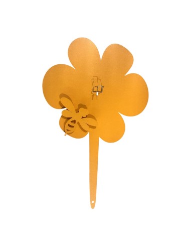 Porta zampirone APE SUL FIORE da vaso arancio