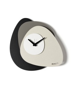 Arti & Mestieri - Orologio di design minimal Grease-nero/ fango/avorio/bianco marmo 35x35h cm