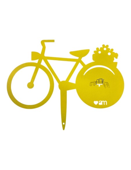 Porta zampirone BICI da vaso giallo limone