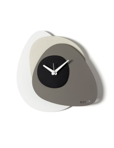 Arti & Mestieri - Orologio di design minimal Grease-bianco marmo/avorio/fango/nero 35x35h cm 2
