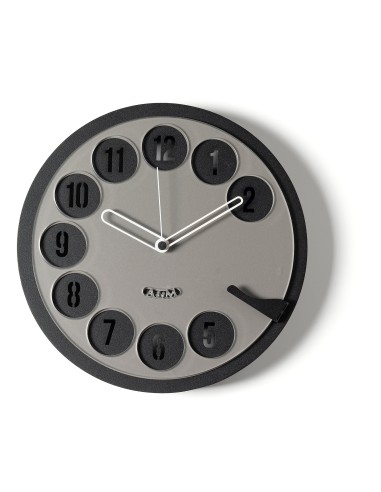 Arti & Mestieri - Orologio vintage Call me-nero/fango ⌀ 30cm, 4cm di spessore