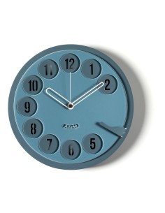 Arti & Mestieri - Orologio vintage Call me-petrolio/blu oltremare ⌀ 30cm, 4cm di spessore
