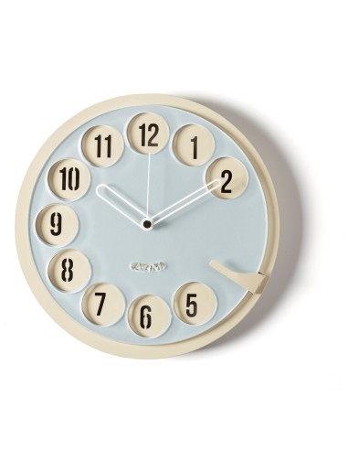 Arti & Mestieri - Orologio vintage Call me-crema/cenere ⌀ 30cm, 4cm di spessore