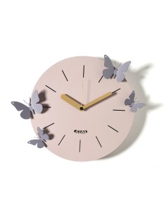 Arti & Mestieri - Orologio con farfalle Battito d'Ali-⌀-gelso/glicine 30cm