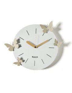 Arti & Mestieri - Orologio con farfalle Battito d'Ali-⌀-cenere 30cm 2
