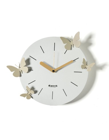 Arti & Mestieri - Orologio con farfalle Battito d'Ali-⌀-cenere 30cm