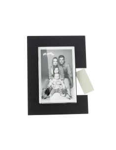 Arti & Mestieri - Portafoto di design Bliko piccolo-nero/avorio 16,5x21,5h cm (10x15 formato foto)