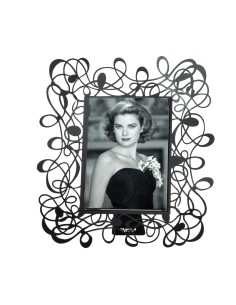 Arti & Mestieri - Portafoto di design Scarabocchio Grande-nero 26 x 30 cm di altezza (14 x 18 formato della foto) 2