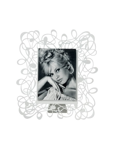 Arti & Mestieri - Portafoto di design Scarabocchio Piccolo-bianco marmo 19 x 22 cm di altezza (10 x 13 formato della foto)