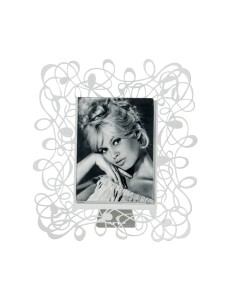 Arti & Mestieri - Portafoto di design Scarabocchio Piccolo-bianco marmo 19 x 22 cm di altezza (10 x 13 formato della foto)