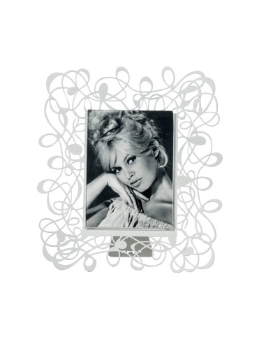 Arti & Mestieri - Portafoto di design Scarabocchio Piccolo-bianco marmo 19 x 22 cm di altezza (10 x 13 formato della foto)