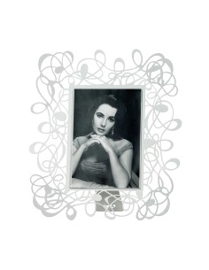 Arti & Mestieri - Portafoto di design Scarabocchio Grande-bianco marmo 26 x 30 cm di altezza (14 x 18 formato della foto)
