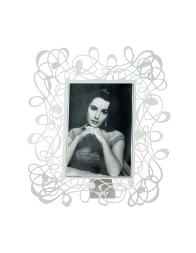 Arti & Mestieri - Portafoto di design Scarabocchio Grande-bianco marmo 26 x 30 cm di altezza (14 x 18 formato della foto)