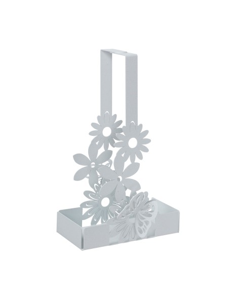 Arti & Mestieri - Porta bicchieri Margherite-16 x-bianco marmo 8 x 27 cm di altezza