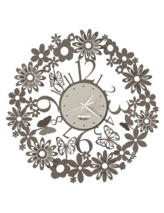 Arti & Mestieri - Orologio da parete di design Margherite-fango/avorio 50 cm di diametro 2