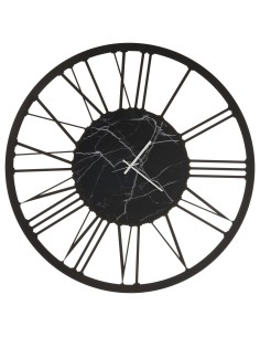 Arti & Mestieri - Orologio da parete di design Big-nero/marmo nero 140-140 cm di diametro 2