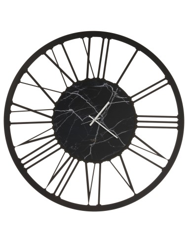 Arti & Mestieri - Orologio da parete di design Big-nero/marmo nero 140-140 cm di diametro